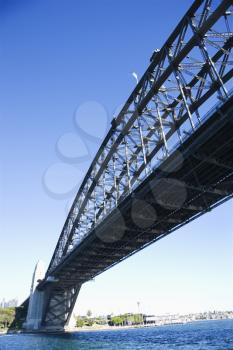 Royalty Free Photo of a Low Angle View of Sydney Harbour Bridge in Sydney, Australia