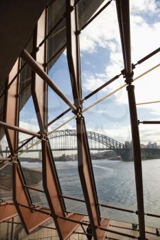 Royalty Free Photo of an Inside View of the Sydney Harbour Bridge in Australia
