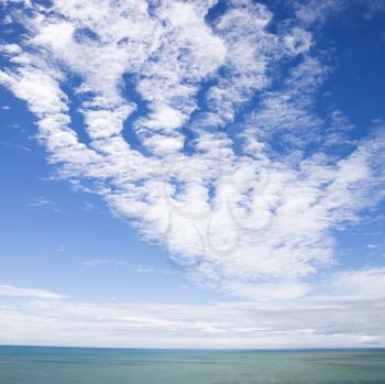 Royalty Free Photo of the Sky and Cloud Texture Over Water