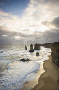 Royalty Free Photo of Twelve Apostles Rock Formation on Coastline as Seen from the Great Ocean Road, Australia