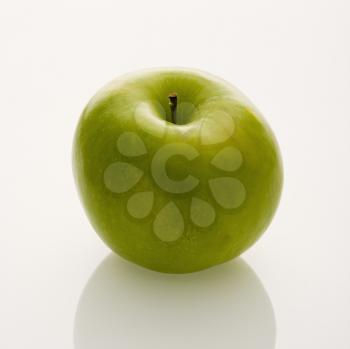 Royalty Free Photo of a Green Apple on a White Background