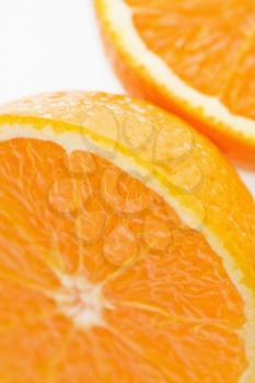Royalty Free Photo of a Close-up of a Halved Orange