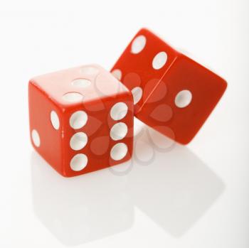 Royalty Free Photo of Two Red Dice