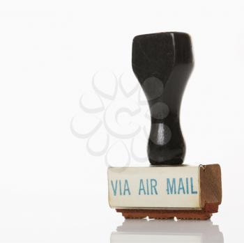Royalty Free Photo of a Rubber Stamp for Air Mail