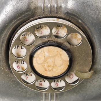 Royalty Free Photo of a Dial on a Rotary Telephone