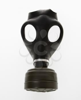 Black gas mask.