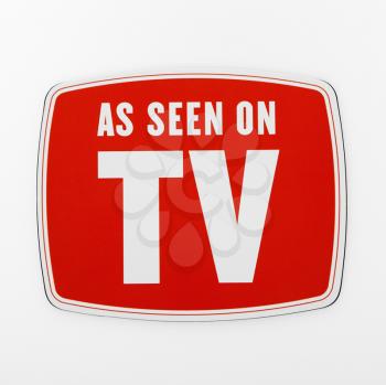 Royalty Free Photo of As Seen on TV Sign
