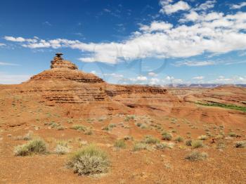 Royalty Free Photo of a Desert Landscape With Mesa Land Formations