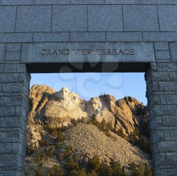 Royalty Free Photo of Mount Rushmore National Memorial as Seen From Grand View Terrace Archway