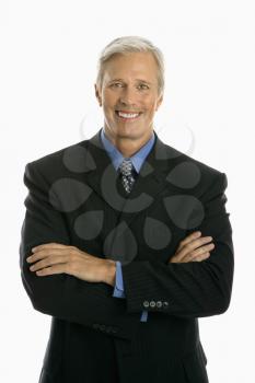 Royalty Free Photo of a Middle-aged Businessman Smiling
