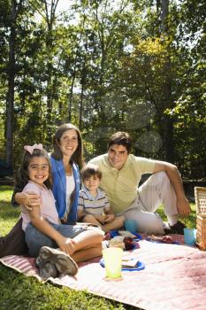 Royalty Free Photo of a Family Picnic in the Park
