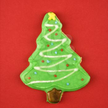 Royalty Free Photo of a Christmas Tree Sugar Cookie 