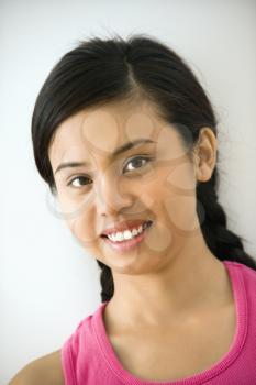Royalty Free Photo of a Portrait of a Smiling Young Woman