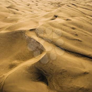 Royalty Free Photo of an Aerial Landscape of Sand Dunes in Great Sand Dunes National Park, Colorado
