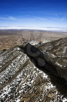Aerial scenic of Sangre De Cristo Mountains, Colorado, United States.
