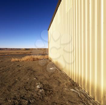 Royalty Free Photo of an Industrial Storage Building in a Rural Utah Desert