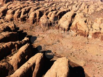 Royalty Free Photo of an Aerial Landscape of Rocks in Canyonlands National Park, Moab, Utah, United States