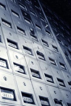 Royalty Free Photo of Metal Mailboxes