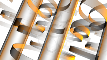 High Definition Background of Abstract 3d Cylinders