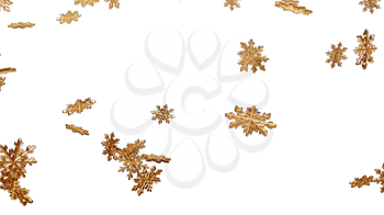 High Definition Background of 3d Snowflakes