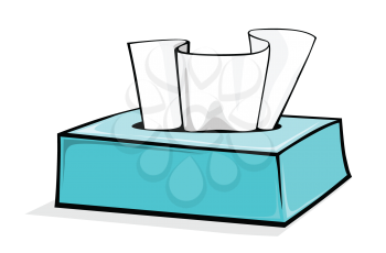 Royalty Free Clipart Image of a Tissue Box