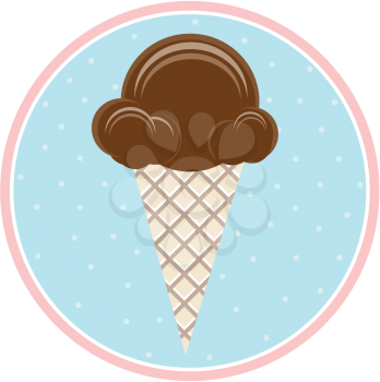 Royalty Free Clipart Image of an Ice Cream Cone