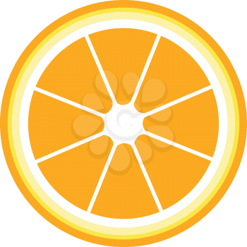 Royalty Free Clipart Image of an Orange Slice