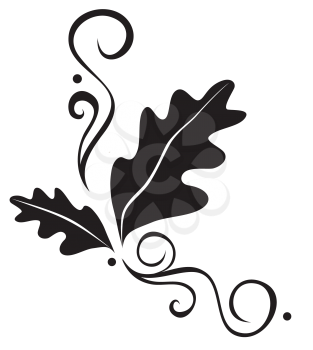 Royalty Free Clipart Image of a Leaf Embellishment