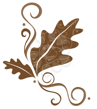 Royalty Free Clipart Image of a Leaf Embellishment