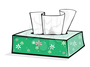 Royalty Free Clipart Image of a Tissue Box