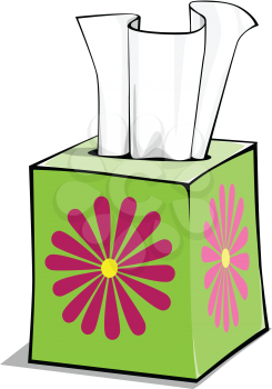 Royalty Free Clipart Image of a Tissue Box
