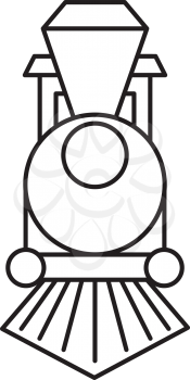 Royalty Free Clipart Image of a Steam Locomotive Train