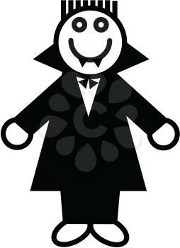 Royalty Free Clipart Image of a Vampire Halloween Costume