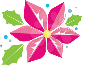 Royalty Free Clipart Image of a Poinsettia