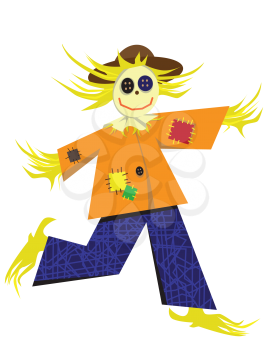 Royalty Free Clipart Image of a Scarecrow
