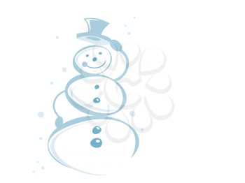 Royalty Free Clipart Image of a
Retro Snowman