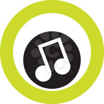 Royalty Free Clipart Image of a Music Note