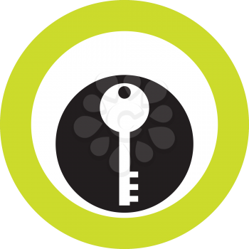 Royalty Free Clipart Image of a Symbol of a Key