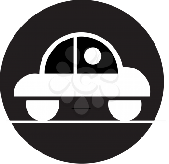 Royalty Free Clipart Image of a Symbol of a Car