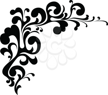 Royalty Free Clipart Image of A Black Swirl
