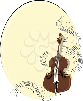 Royalty Free Clipart Image of a Double Bass 

