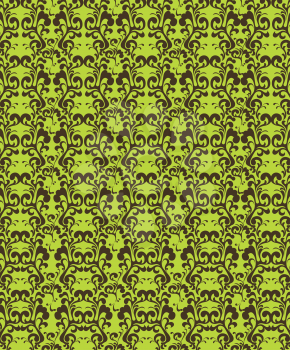 Royalty Free Clipart Image of Green Wallpaper Pattern