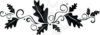 Royalty Free Clipart Image of A Leaf Embellishment