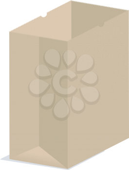 Royalty Free Clipart Image of a Paper Grocery Bag