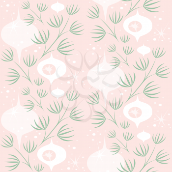 Royalty Free Clipart Image of Retro Christmas Wallpaper