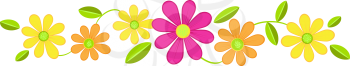 Royalty Free Clipart Image of a Flower Header