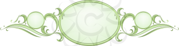 Royalty Free Clipart Image of an Oval Frame