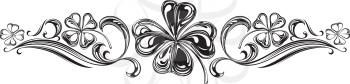 Royalty Free Clipart Image of a Clover Banner