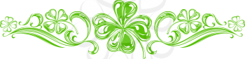 Royalty Free Clipart Image of a Shamrock Banner
