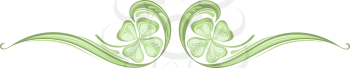 Royalty Free Clipart Image of a Shamrock Element